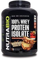 NutraBio 100% Whey Protein Isolate (Bourbon Banana Nut, 5 Pounds)