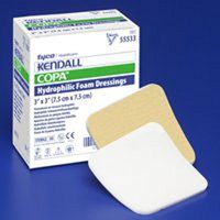 MCK55312100 - Covidien Foam Dressing Kendall 3 X 3 Inch Square Sterile