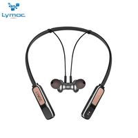 LYMOC Bluetooth Headphone,Wireless Headset Neckband 13Hr Playtime Noise Cancelling Foldable Earpieces HiFi Stereo Sports Waterproof Earphones w/Mic for iPhone Huawei Samsung (Gold)