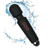 PKIE Personal Wand Massager for Body Therapeutic, Waterproof, Rechargeable, Quiet, Stress Relief 8 Speeds 20 Patterns Powerful Handheld Massager for Foot Back Shoulder Sport Recovery Muscle Relaxation
