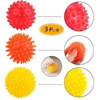 PRALB 3PCS Massage Balls, Spiky Balls Body Massager Rollers for Deep Tissue Feet, Back, Neck, Hands, Relieve Pain, Improve Flexibility, Mobility and Circulation, Trigger Point Therapy, Exercise, Yoga