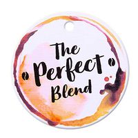 Summer-Ray 50pcs The Perfect Blend Tea Favors Coffee Favors Wedding Party Thank You Gift Tags (White Linen)