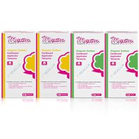 Maxim Organic Cotton Tampons Combo Pack, Cardboard Applicator, 32 Regular Tampons 28 Super Tampons No Chlorine/Dioxin/Chemical, Organic Natural Tampons, Biodegradable, 4 Pack, 60 Count