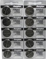 3 X Energizer CR2032 3 Volt Lithium Coin Battery 10 Pack (2 packs of 5)