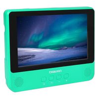 DigiLand 9in 16GB Google Android Tablet and DVD Player Combo WiFi with Earphones -Teal (Renewed)