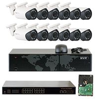 GW Security 16 Channel Realtime NVR Kit (4TB HD): 12 X HD-IP Camera. 1/3" 5 Megapixel CMOS Sensor. 2.8-12mm Manual Varifocal Megapixel Lens, 42PCs IR LED, 120 feet IR Distance. *** High Definition Video Surveillance For Your Home or Business
