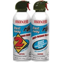 AWM Maxell 190026 - Ca4 Blast Away Canned Air (2 Pk) - Cleaning & Care