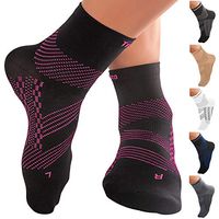 TechWare Pro Ankle Brace Compression Socks - Plantar Fasciitis Pain Relief Sock with Arch Support. Foot Sleeve Relieves Achilles Tendonitis & Heel Pain. Women & Men. Everyday Use & Injury Recovery.