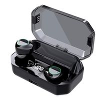 Bluetooth Headphones, Wireless Earbuds, OULDPA Bluetooth 5.0 Headphones 6000mAh with LED Charging Case, 3D Stereo Sound Noise Canceling IPX7 Waterproof in-Ear Earphones with Built-in Mic for Sports