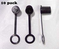 10- Black Caps Drinking Straw CAPS for 3/8" Diameter Straws