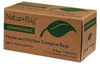 (Pack of 6) Natur-Bag Small Food Waste Compostable Bags - 3 Gallon, 25 Bags