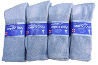J&J 3, 6, or 12 Pairs Diabetic CREW circulatory Socks Health Men’s Cotton ALL SIZE (Grey 12Pack, 9-11)