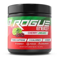 Rogue Energy - Gaming Drink for Hours of Energy & Focus, Esports & Gamer Supplement, Sugar & Gluten Free (Cherry Limeade Tub 30 Servings)
