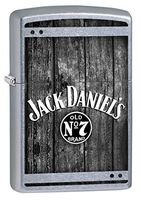 Zippo Lighter: Jack Daniel's Logo on Wood - Street Chrome 80070