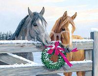 Hi-Look Microfiber Cleaning Cloth - Horses and Wreath