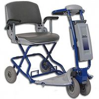 Tzora - Classic Lexis Light - Folding Lightweight Travel Scooter - 4-Wheel - Blue