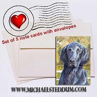 Michael Steddum Fall Days, Flat Coated Retriever Note Card Set