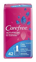 Carefree acti-fresh body shape Long To Go unscented Pantiliners 42 count - Pack of 5 (Packaging May Vary)