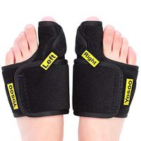 Bunion Corrector, Night Sleep Bunion Relief Protector Big Toe Straightener with Metal Splint Support and Adjustable Strap for Hallux Valgus, Hammer Toe, Bunion Surgery Treatment (Pair)