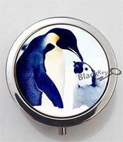 BlackKey Penguin 3-Compartment Decorative Pocket Gift Box Case Organizer for Pill, Color 1 -2010