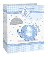 Blue Elephant Boy Baby Shower Gift Bag