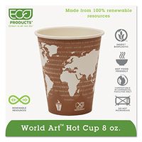 8 Oz World Art eco hot Cup 1000/case [Price is per CASE]