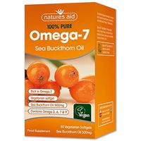 Natures Aid 100% Pure Omega-7 Sea Buckthorn Oil 500mg 60 Vegetarian Softgels