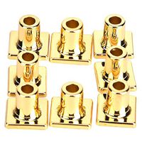 HEEPDD 8 Pcs High Heel Protector, Women's High Heel Protectors Caps Shoe Repair Highten 15mm Metal Stopper DIY Shoe Accessories(Gold Square)