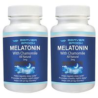 Beaver Brook Melatonin with Chamomile All Natural, Helps You Fall Asleep Faster, Stay Asleep Longer, Easy to Take, Faster Absorption, Maximum Strength - 5mg - 60 Capsules - 2 Pack