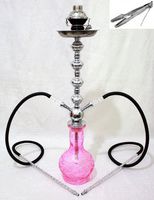Hookah 28" Pink 2 hose shisha nargila bar hookas nargile glass water Vase pipe