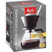 Melitta 10-Cup Pour Over Coffee Brewer w/ Glass Carafe, Black