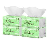 Multi-Fold Paper Towels, 100% Recycled, 4-Ply, Natural Wood White Hand Towels, 300 Sheets Per Pack Kitchen Household Paper Bathroom Toilet Paper (4 Pack)