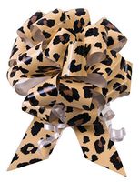 10-5" Cheetah Print Pull Bow Pew Bows Wedding Decorations Christmas Gift Wrap