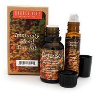 Immunity Essential Oil Blend Duo Kit | Includes Defense 15ml Full-Strength & 10ml Roll-On Blends | 100% Pure & Therapeutic | Stop Airborne Threats | Support Immune System | Immunity Blends