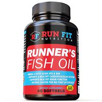Runner's Fish Oil - Omega 3 Premium EPA/DHA - Heart Health - Cardiovascular Health - Enteric Coating So No Fishy Aftertaste - 2 Month Supply! Made in The USA!