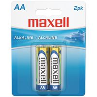 Maxell 723407 - LR62BP Alkaline Batteries (AA; 2 pk; Carded), New