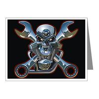 Note Card Motorhead Skull Wrenches Gearhead