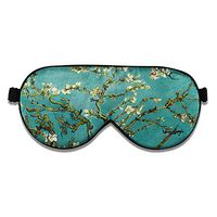 Alaska Bear Natural Silk Sleep Mask Stress Relief Super Smooth Eye Mask (Almond Blossom)