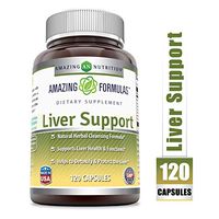 Amazing Formulas Liver Support 120 Capsules(Non-GMO,Gluten Free) Natural Herbal Cleansing Formulas *Supports Liver Health & Function *Helps Detoxify & Protect Liver