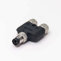 Elebee M8 Cable Splitter Y Type 4 Pin Male to Double Female Adapter