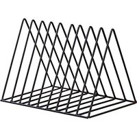 Lenistore LP Vinyl Record Storage Holder Stand Premium Vinyl Coated Album Display 9 Slots Wire Rack Triangle Nordic Style