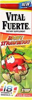 Vital Fuerte Strawberry Syrup 9.3 oz - Suplemento Multivitaminico sabor a Fresa (Pack of 24)