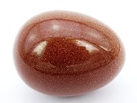 jennysun2010 2 pcs Natural Gold Sand Gemstone Egg Crystal Healing Sphere Massage Finger Exercise 35x40mm