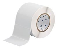 Brady THT-55-428-1 4" Width x 2" Height, B-428 Metallized Polyester, Matte Finish Silver Thermal Transfer Printable Label (1000 per Roll)