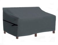 Hellex-2 Seater Patio Deep Lounge Sofa Cover/Loveseat Covers Waterproof and Heavy Duty-58W x40D x31H Inch-Durable Woven Fabric Outdoor Patio Furniture Cover for Sofa/Love seat/Bench Covering-Gray