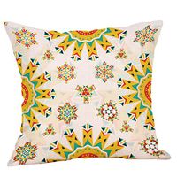 LIUguoo Decorative Geometric Painting Pillow Cushion Cover Cotton Linen for Sofa Bedroom Car 18 x 18 Inch 45 x 45 cm