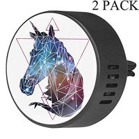 Tirangle Fantasy Animal Unicorn Space 2 PCS Car Essential Oil Diffuser Vent Clip Car Aromatherapy Diffuser, White Musk