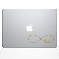 The Decal Guru Infinite Love Decal Vinyl Sticker, 13" MacBook Pro (2016 & Newer Models), Gold (1646-MAC-13X-G)