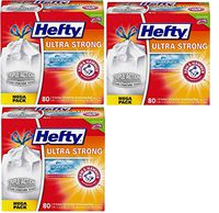 Hefty Ultra Strong Tall Kitchen Trash Bags - Clean Burst, 13 Gallon, 80 Count, 3 Pack