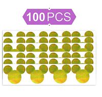 2.38 x 2 inch Glitter Mickey Birthday Minnie Sticker Metallic Foil Mickey Mouse Head Ear Labels for Parties-100 Pack (Color B)